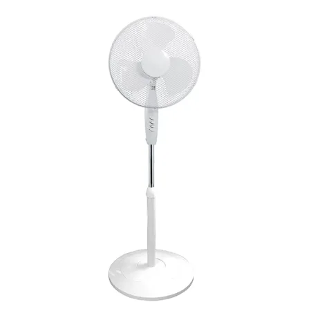 Ventilateur sur pied 50 W, Ø 40 cm, 3 VITESSES, BASE RONDE, BLANC, 40 x 40 x 120 cm