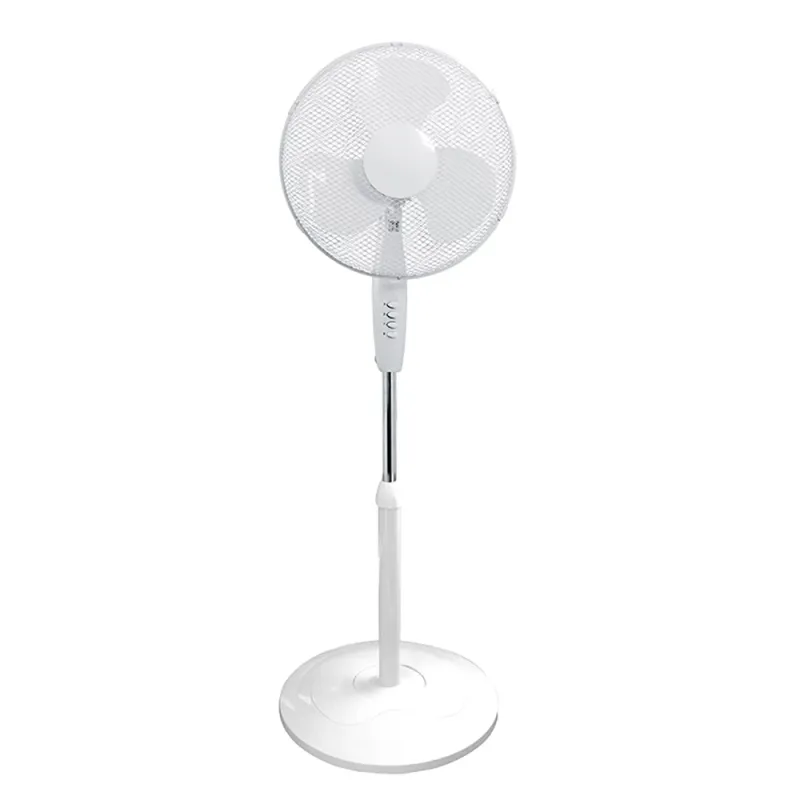 Ventilateur sur pied 50 W, Ø 40 cm, 3 VITESSES, BASE RONDE, BLANC, 40 x 40 x 120 cm