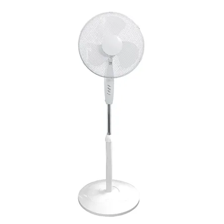 Ventilateur sur pied 50 W, Ø 40 cm, 3 VITESSES, BASE RONDE, BLANC, 40 x 40 x 120 cm