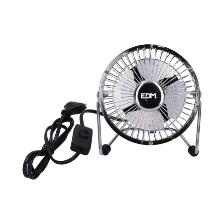 Mini Ventilateur Industriel Chrome EDM 15W | Compact & Puissant