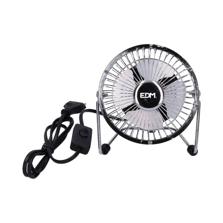 Mini Ventilateur Industriel Chrome EDM 15W | Compact & Puissant