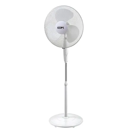 Ventilateur Pied Blanc EDM 45W Ø40cm Réglable et Stable