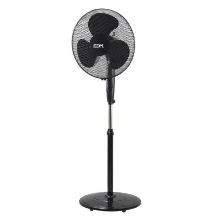 Ventilateur Pied Noir EDM 45W Ø40cm Réglable - Fraîcheur Optimale