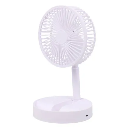 Ventilateur Pliable Rechargeable BASICS Blanc 3 Vitesses