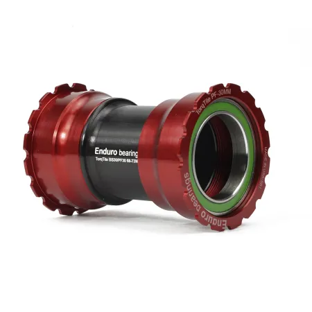 Boîtier de pédalier PF30 vers 30mm étroit rouge - Roulement inox longue durée - ENDURO BEARINGS