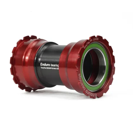 Boîtier de pédalier PF30 vers 30mm étroit rouge - Roulement inox longue durée - ENDURO BEARINGS