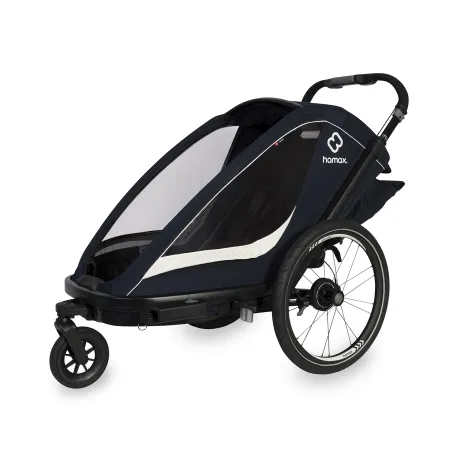 Remorque vélo enfant une place - Design confortable pour balades - HAMAX