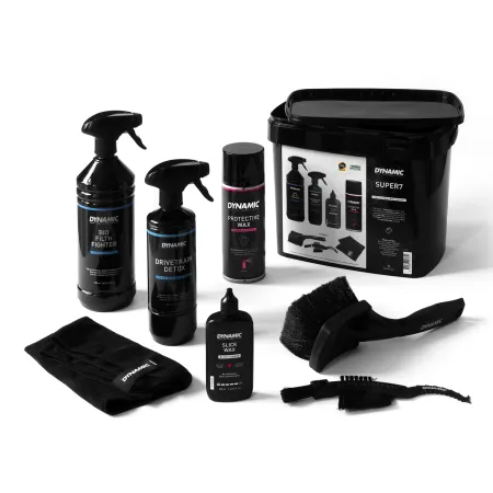 Kit d'entretien vélo complet 7 produits - Nettoyage et protection tout-en-un - DYNAMIC