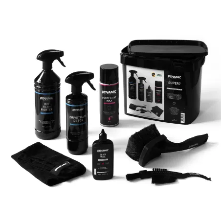 Kit d'entretien vélo complet 7 produits - Nettoyage et protection tout-en-un - DYNAMIC