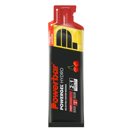 Gel energetique hydratant vélo cerise cafeine - Energie et hydratation en effort boite de 24 - POWERBAR