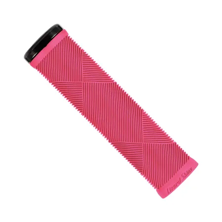 Grip vélo route Strata rose - Fixation verrouillable et confort main - LIZARD SKINS