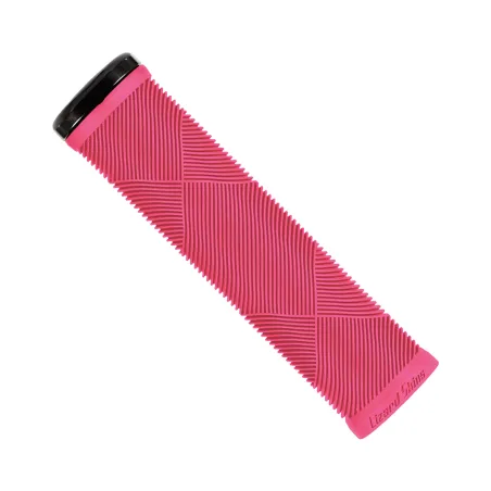 Grip vélo route Strata rose - Fixation verrouillable et confort main - LIZARD SKINS
