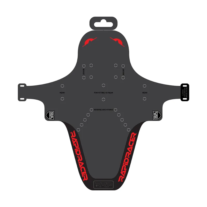 Protection de cadre vélo enduro rouge grand format - Anti-eclats renforce VTT descente - RRP