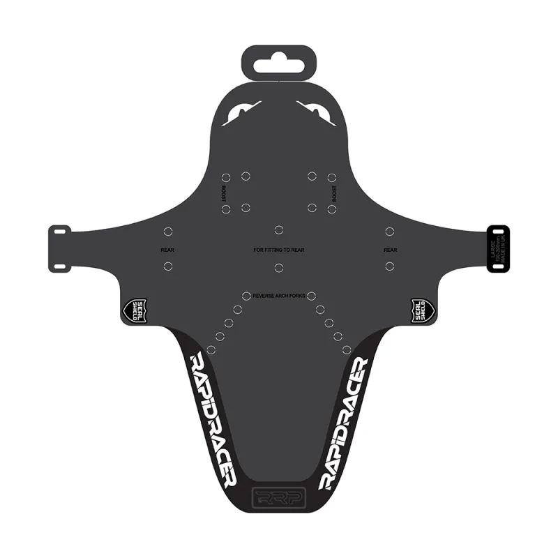 Protection de cadre vélo enduro blanc grand format - Anti-eclats renforce VTT descente - RRP