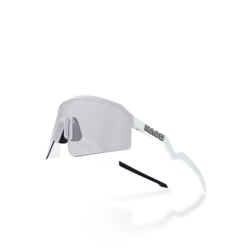 Lunettes de vélo Ziris photochromiques blanc mat - Adaptation automatique luminosité - NAOS