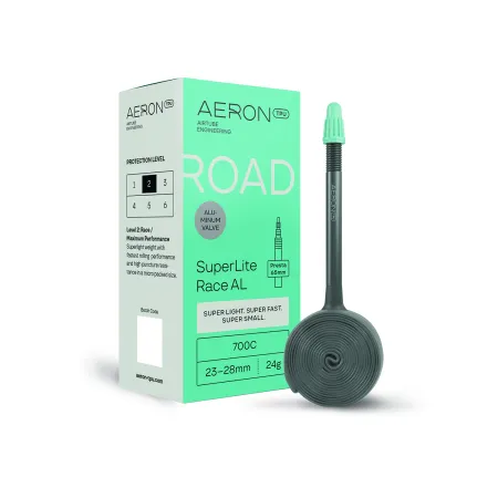 Chambre à air TPU route 700C ultra-légère - Performance course valve 65mm - AERON TPU