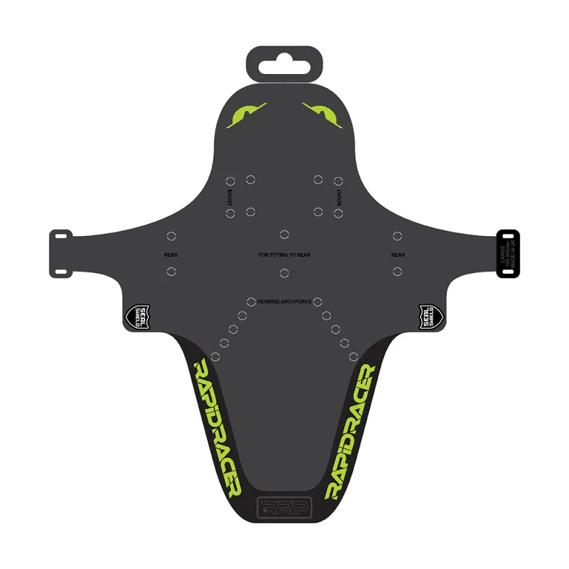 Protection de cadre vélo enduro vert fluo grand format - Anti-eclats renforce VTT descente - RRP