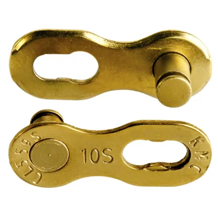 Attache rapide chaine velo 10 vitesses - Revetement titane doree - KMC