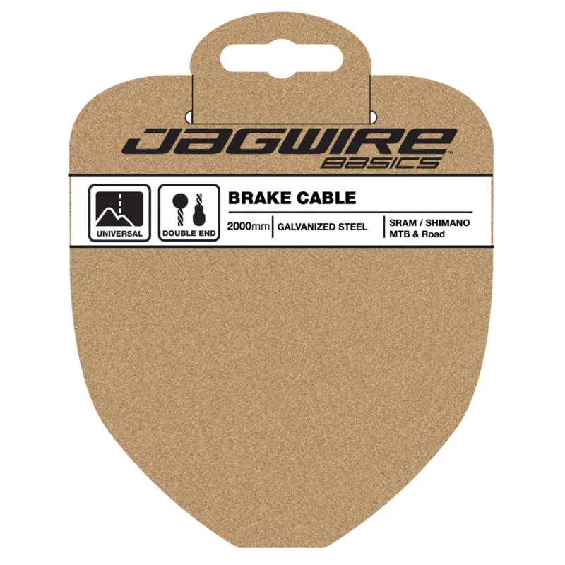 Câble de frein vélo galvanisé basique - Compatible VTT et route SRAM/Shimano - JAGWIRE
