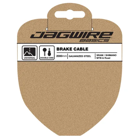 Câble de frein vélo galvanisé basique - Compatible VTT et route SRAM/Shimano - JAGWIRE