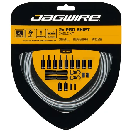 Kit de câbles de dérailleur vélo double - Gaine et câble haute performance - JAGWIRE