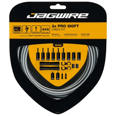 Kit de câbles de dérailleur vélo double - Gaine et câble haute performance - JAGWIRE