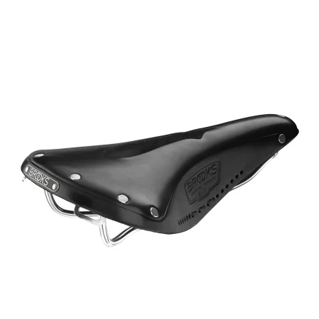 Selle vélo cuir sculptée noire - Confort iconique cycliste route - BROOKS