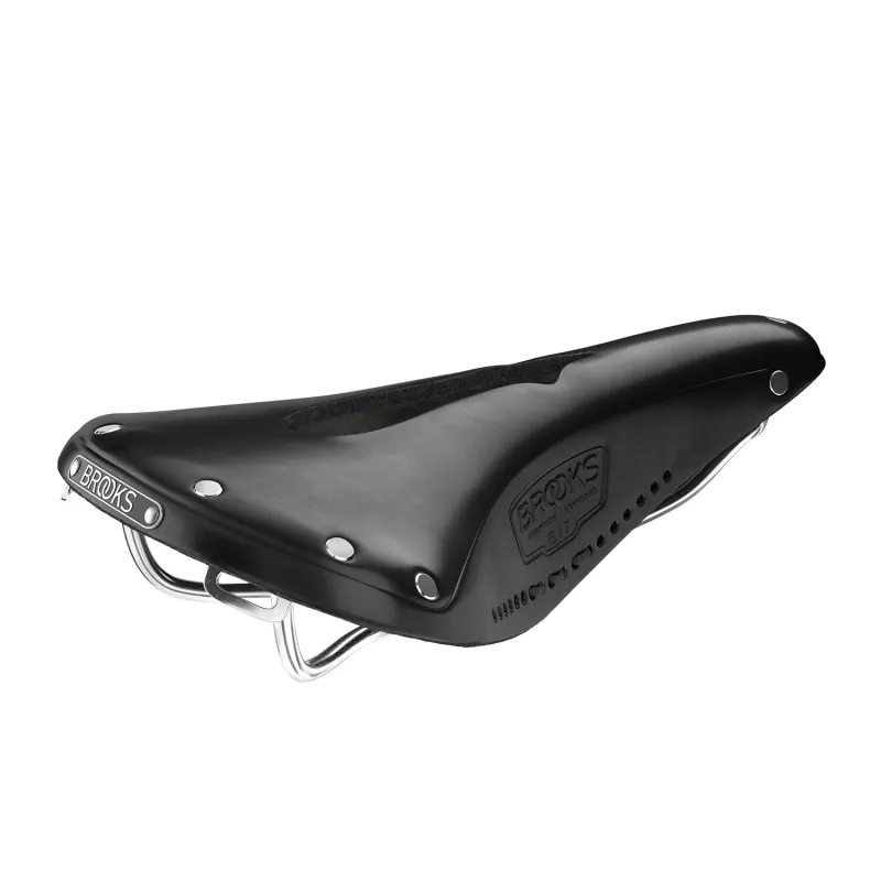 Selle vélo cuir sculptée noire - Confort iconique cycliste route - BROOKS