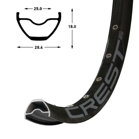 Jante vélo VTT 29 pouces 28 trous - Légère et résistante - STANS