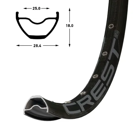 Jante vélo VTT 29 pouces 28 trous - Légère et résistante - STANS