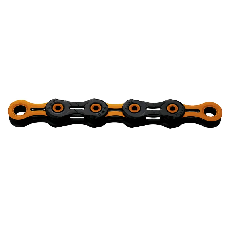 Chaine velo 11 vitesses ciree noir/orange - Revetement DLC durable - KMC