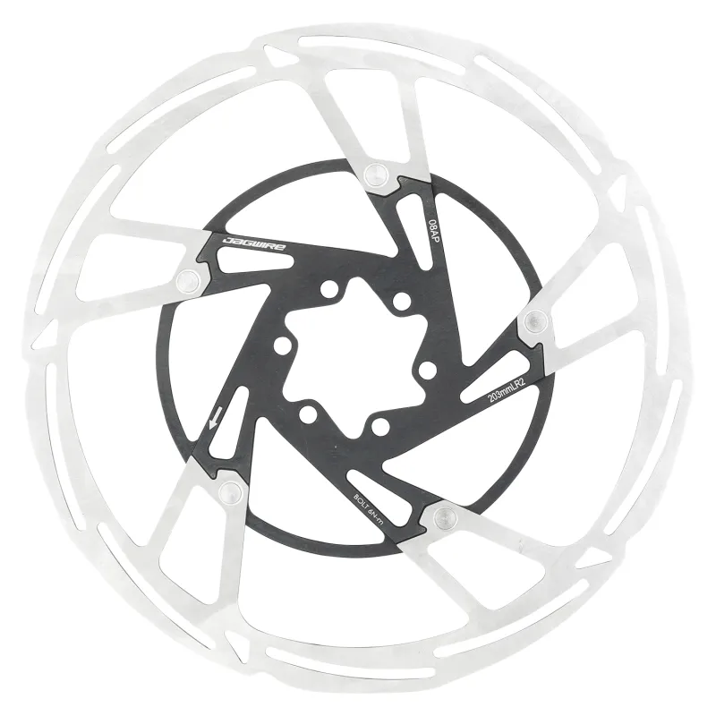 Disque de frein vélo 220mm 6 trous - Refroidissement optimisé - JAGWIRE