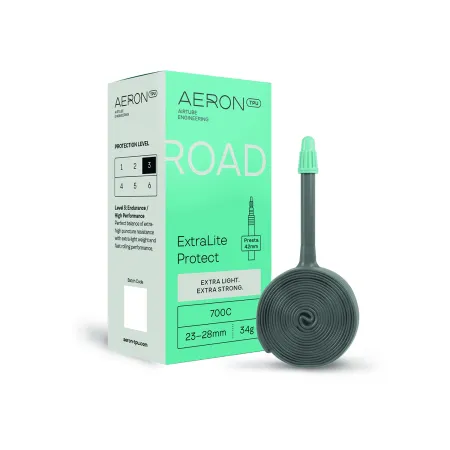 Chambre à air TPU route 700C légère et protégée - Résistance crevaison valve 42mm - AERON TPU