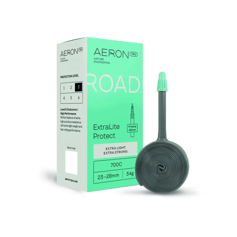 Chambre à air TPU route 700C légère et protégée - Résistance crevaison valve 42mm - AERON TPU