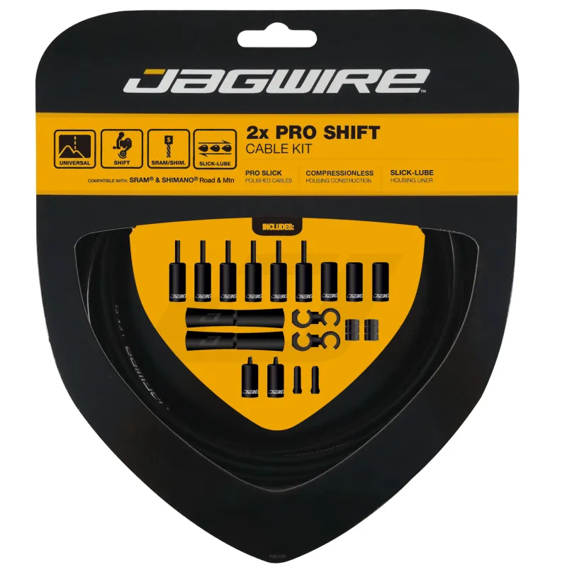 Kit de câbles de dérailleur vélo double - Gaine et câble haute performance - JAGWIRE