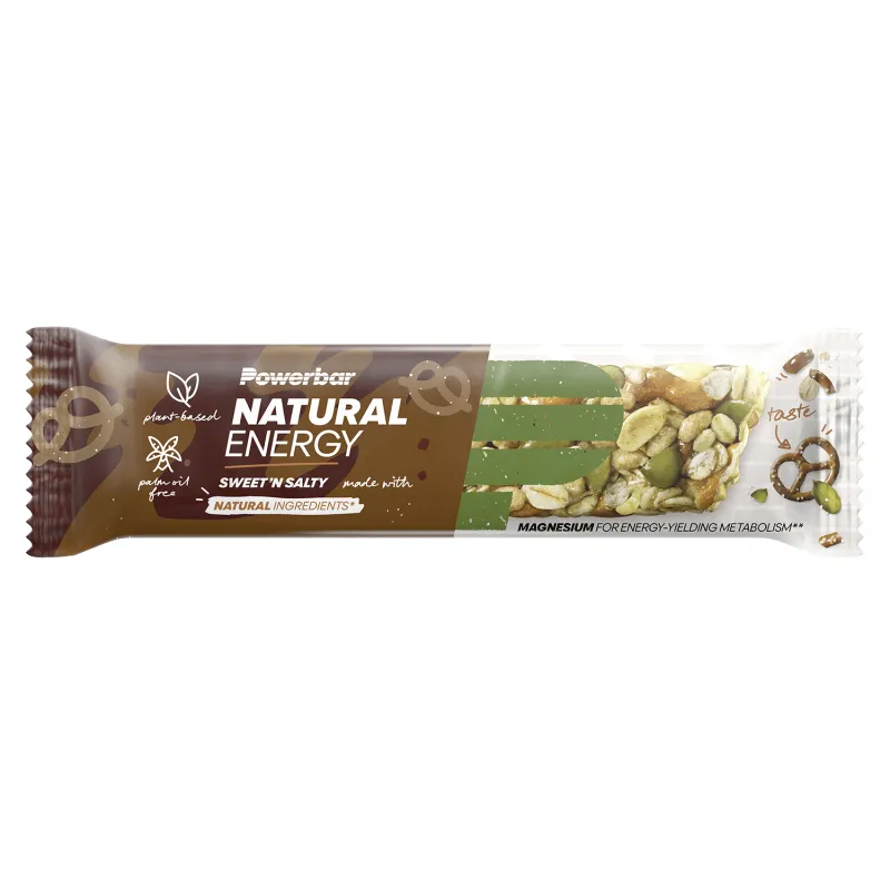 Barres cerealieres energetiques cyclisme sale-sucre - Energie naturelle boite de 18 - POWERBAR