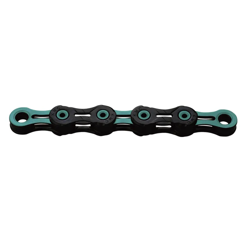Chaine velo 11 vitesses ciree noir/celeste - Revetement DLC durable - KMC