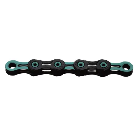 Chaine velo 11 vitesses ciree noir/celeste - Revetement DLC durable - KMC