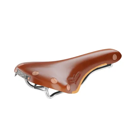 Selle vélo en cuir miel profilée - Confort sportif et élégance - BROOKS