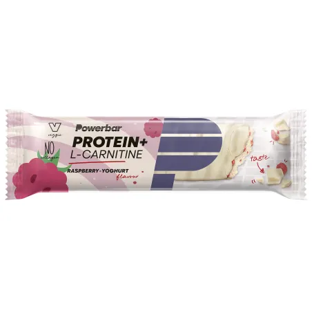 Barre proteinee L-carnitine vélo framboise yaourt - Recuperation et brule-graisse boite de 30 - POWERBAR