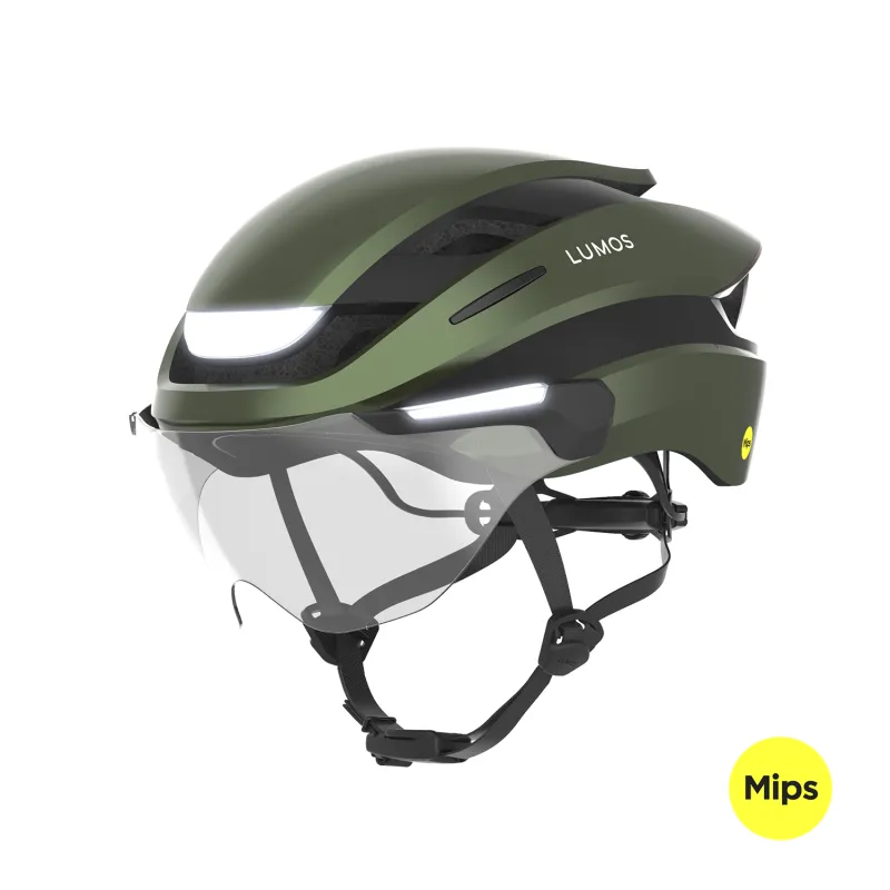 Casque vélo électrique Mips vert - Protection adaptee aux vélos rapides - LUMOS