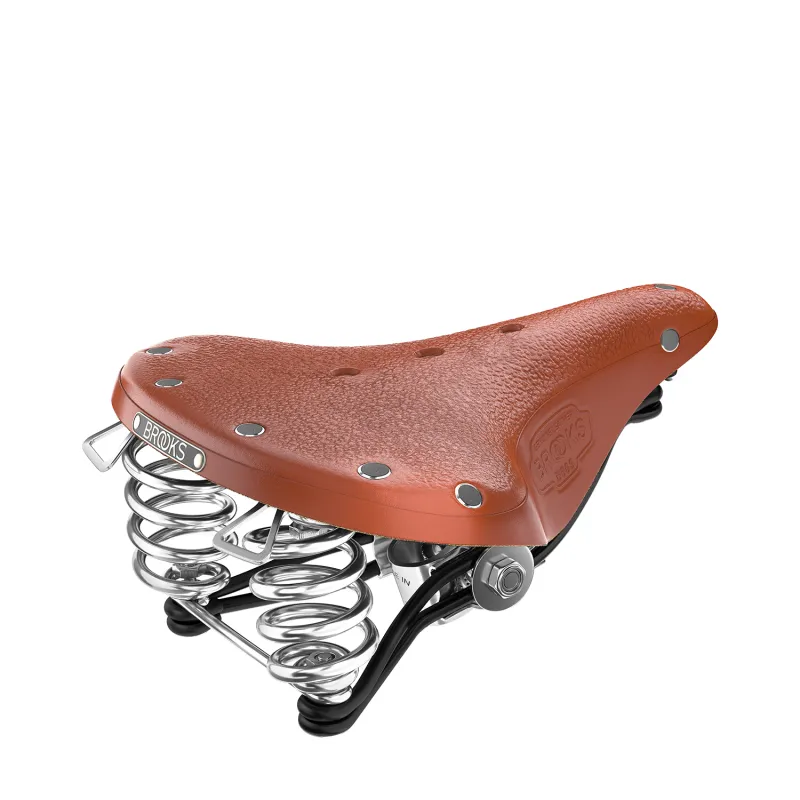 Selle vélo cuir courte miel - Confort cycliste polyvalent - BROOKS