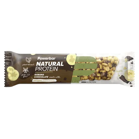 Barres proteinees vélo banane chocolat - Recuperation musculaire boite de 18 - POWERBAR