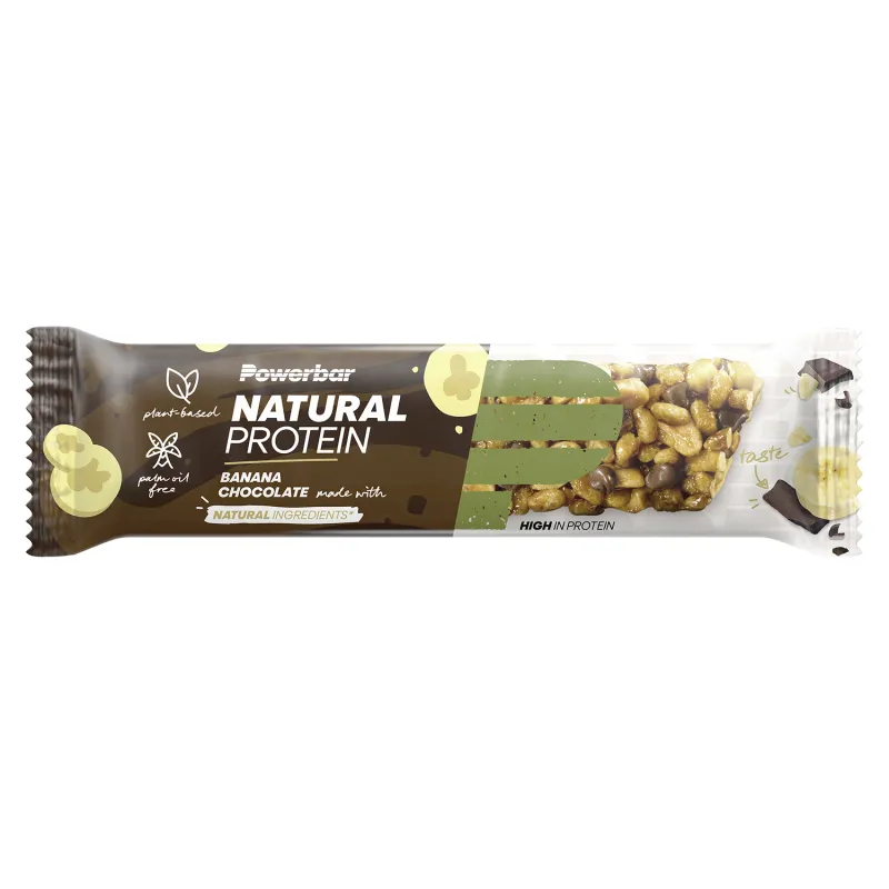 Barres proteinees vélo banane chocolat - Recuperation musculaire boite de 18 - POWERBAR