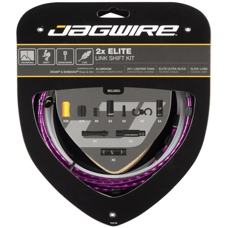 Kit câble et gaine articulée dérailleur double plateau - Édition limitée - JAGWIRE