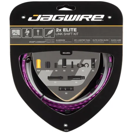 Kit câble et gaine articulée dérailleur double plateau - Édition limitée - JAGWIRE
