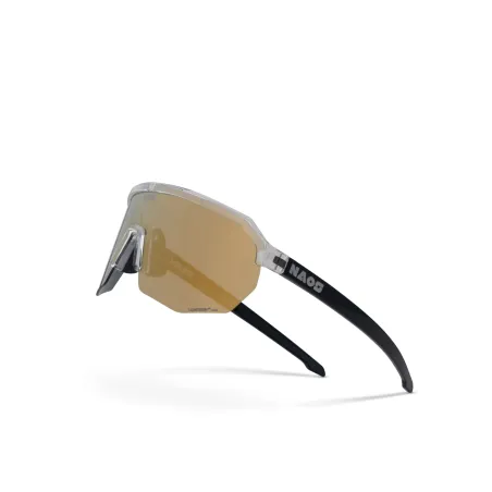 Lunettes de vélo Helbo monture translucide noire - Protection solaire confort cycliste - NAOS