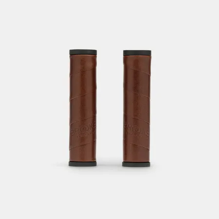 Poignées de guidon vélo en cuir 130mm - Confort naturel cycliste urbain - BROOKS