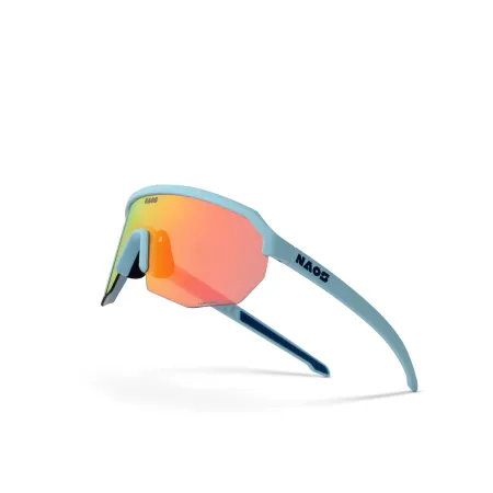 Lunettes de vélo Helbo photochromiques bleu ciel mat - Adaptation automatique luminosité - NAOS