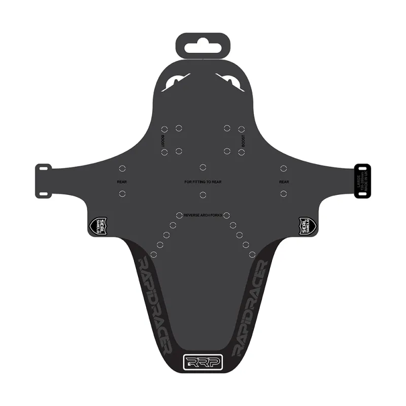 Protection de cadre vélo enduro noir grand format - Anti-eclats renforce VTT descente - RRP